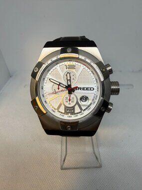 Breed Saturn Men's Chronograph Tachymeter Gray Rubber Strap Watch BRD6603